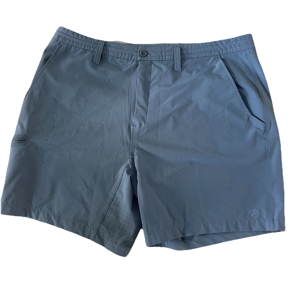 Gillz  Men's  Outdoor Fishing  Shorts  Zip Pockets Blue Size 2XL